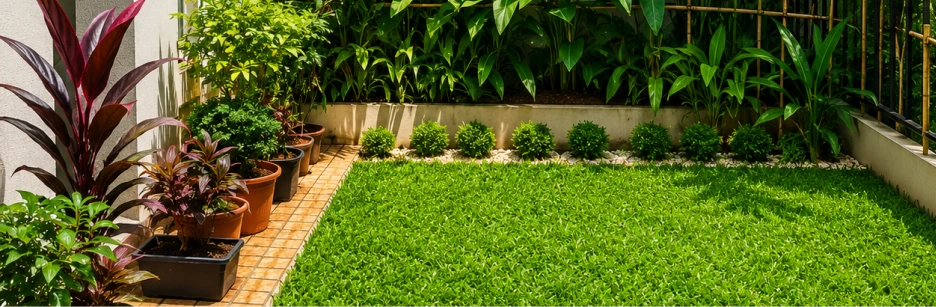 Commercial outdoor landscape for café or office in Chennai